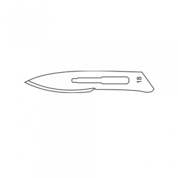 Scalpel Blade No. 18 Pack of 100 Stainless Steel,